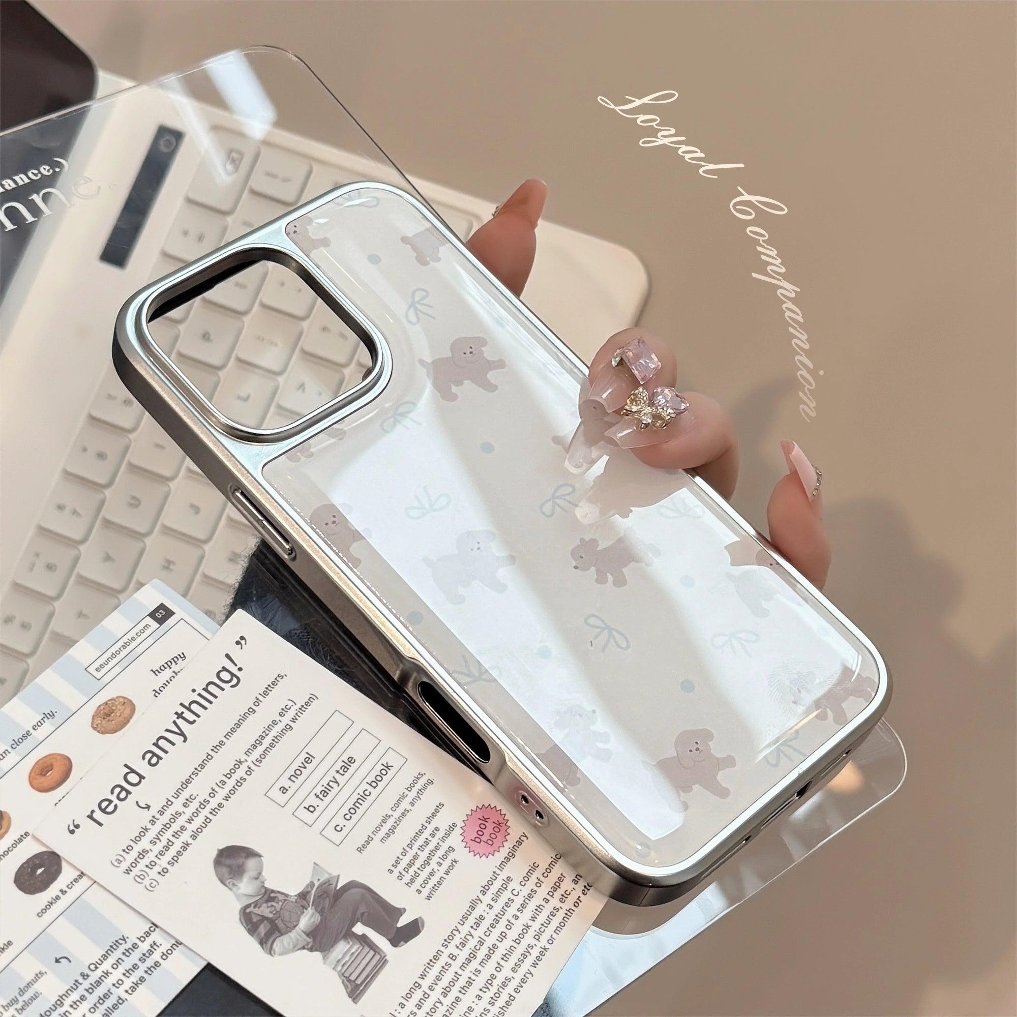 Blue Knots & Gray Teddy - iPhone Case